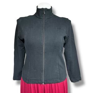 Columbia Womens Vertex Jacket Lightweight Stretch Full Zip High Collar Y2K Black